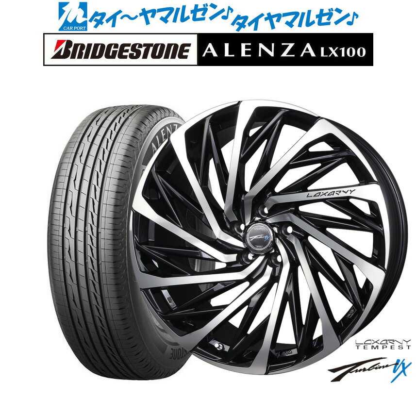 [SS期間]割引クーポン配布新品 サマータイヤ ホイール4本セットBADX ロクサーニ テンペストタービンVX18インチ 7.5Jブリヂストン ALENZA アレンザ LX100225/60R18
