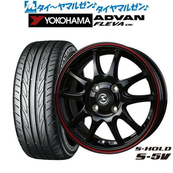 [6/22〜26]割引クーポン配布新品 サマータイヤ ホイール4本セットBADX エスホールド S-5V15インチ 4.5Jヨコハマ ADVAN アドバン フレバ V701165/50R15