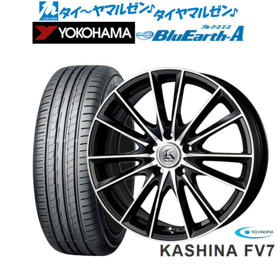 [6月20日]割引クーポン配布新品 サマータイヤ ホイール4本セットテクノピア カシーナ FV-719インチ 7.5Jヨコハマ BluEarth ブルーアース A (AE50)215/35R19