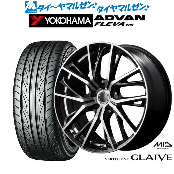 [マラソン期間]P最大42倍&クーポン配布新品 サマータイヤ ホイール4本セットMID ヴァーテック ワン グレイブ19インチ 8.0Jヨコハマ ADVAN アドバン フレバ V701235/35R19