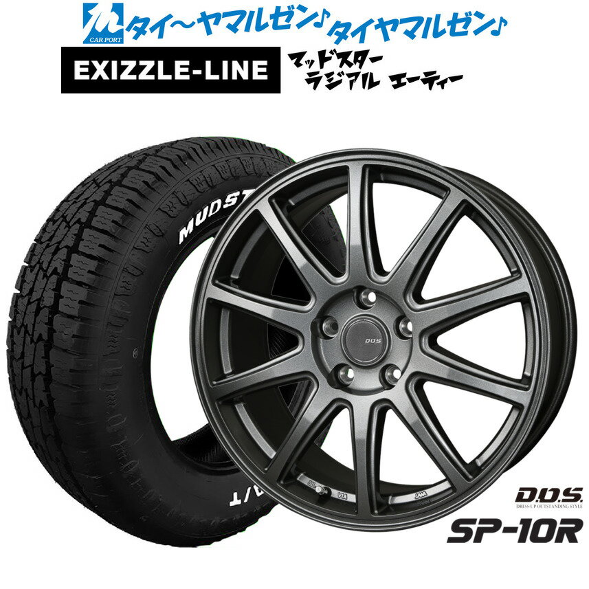 新品 サマータイヤ ホイール4本セットBADX D,O,S(DOS) SP-10R15インチ 6.0Jエクシズルライン MUDSTAR マッドスター RADIAL(ラジアル) A/T195/65R15