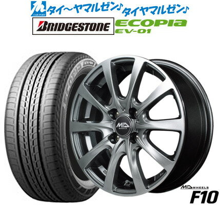 新品 サマータイヤ ホイール4本セットMID ホイールズ F1015インチ 5.5Jブリヂストン ECOPIA エコピア EV-01175/55R15