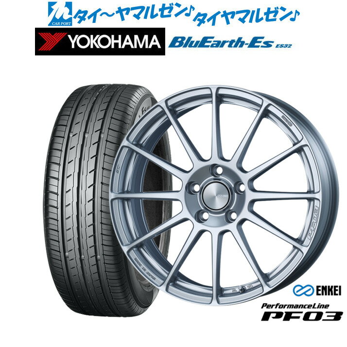 [11/1]ストアポイント5倍！新品 サマータイヤ ホイール4本セットエンケイ PF03 18インチ 7.0Jヨコハマ BluEarth-ES ブルーアースイーエス ES32225/40R18