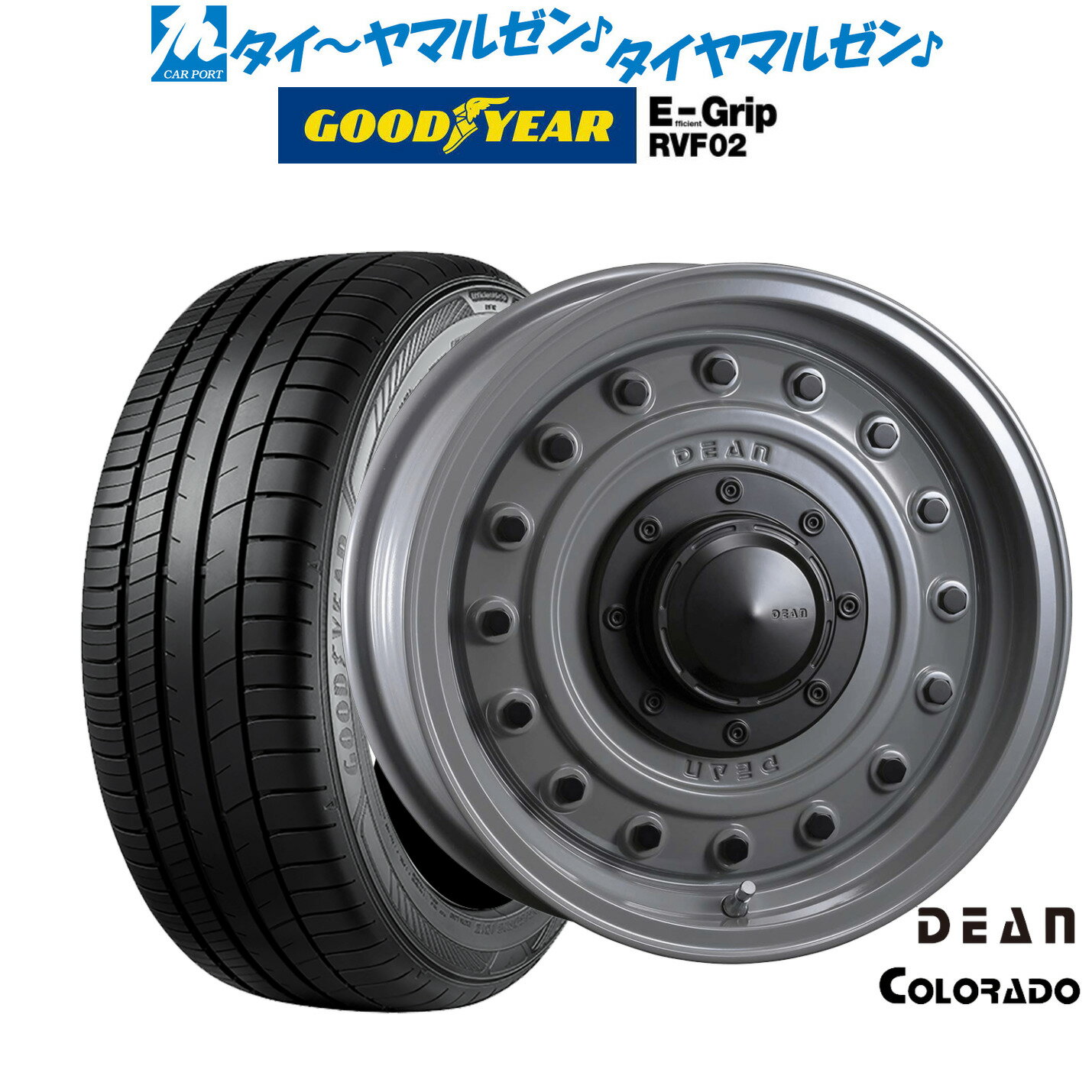 新品 サマータイヤ ホイール4本セットクリムソン ディーン コロラド16インチ 6.5Jグッドイヤー エフィシエント グリップ RVF02205/60R16
