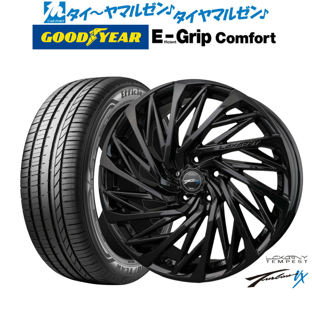 新品 サマータイヤ ホイール4本セットBADX ロクサーニ テンペストタービンVX Black Edition20インチ 8.5Jグッドイヤー エフィシエント グリップ コンフォート245/40R20