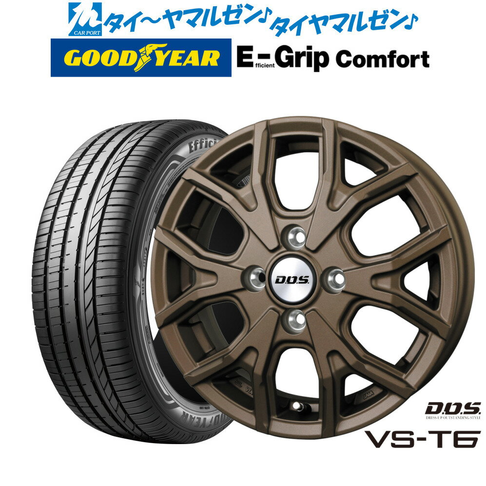 [6/22〜26]割引クーポン配布新品 サマータイヤ ホイール4本セットBADX D,O,S(DOS) VS-T615インチ 4.5Jグッドイヤー エフィシエント グリップ コンフォート165/55R15
