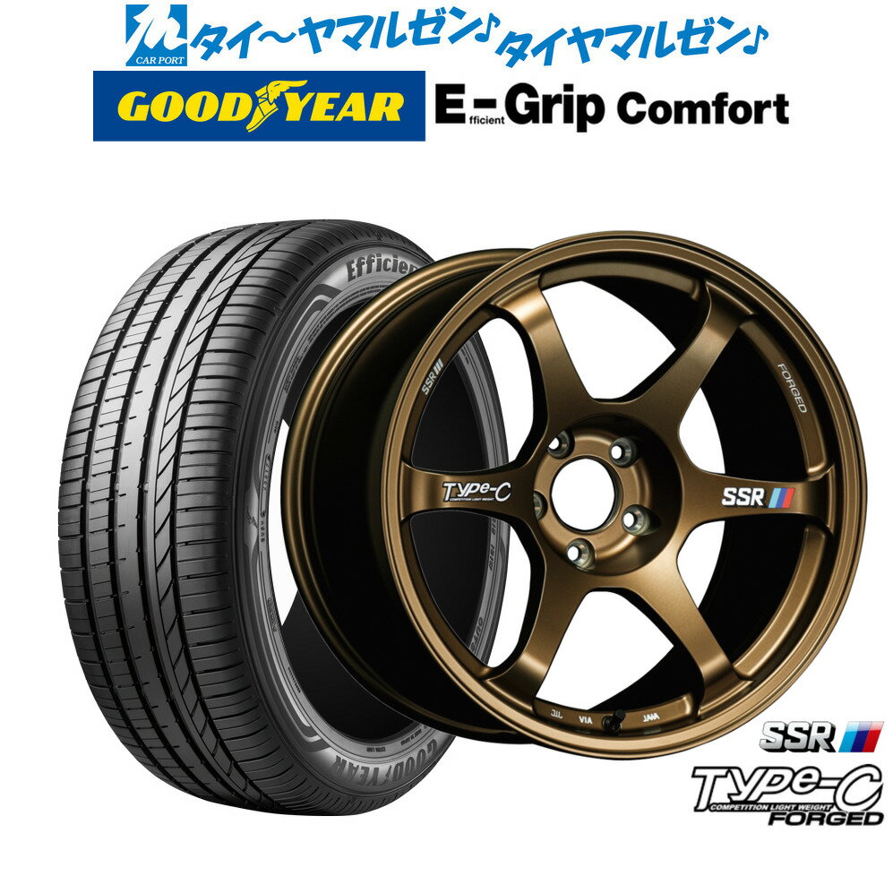 [8/30]ストアポイント5倍！新品 サマータイヤ ホイール4本セットタナベ SSR Type-C FORGED17インチ 7.5Jグッドイヤー エフィシエント グリップ コンフォート225/50R17