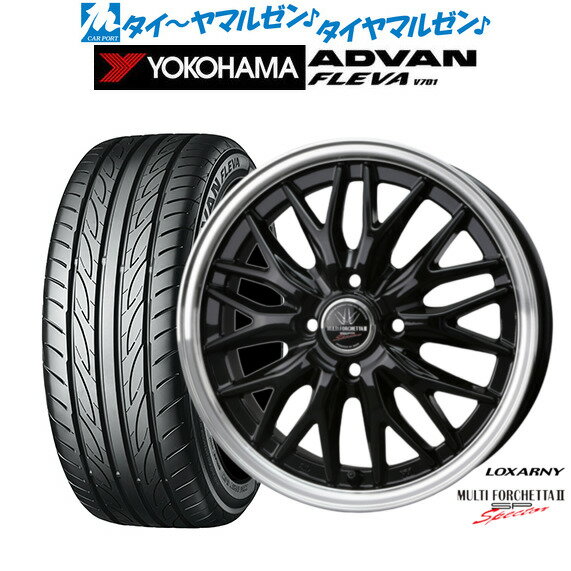 [SS期間]割引クーポン配布新品 サマータイヤ ホイール4本セットBADX ロクサーニ マルチフォルケッタ2 SP-SPECTOR17インチ 6.5Jヨコハマ ADVAN アドバン フレバ V701205/40R17