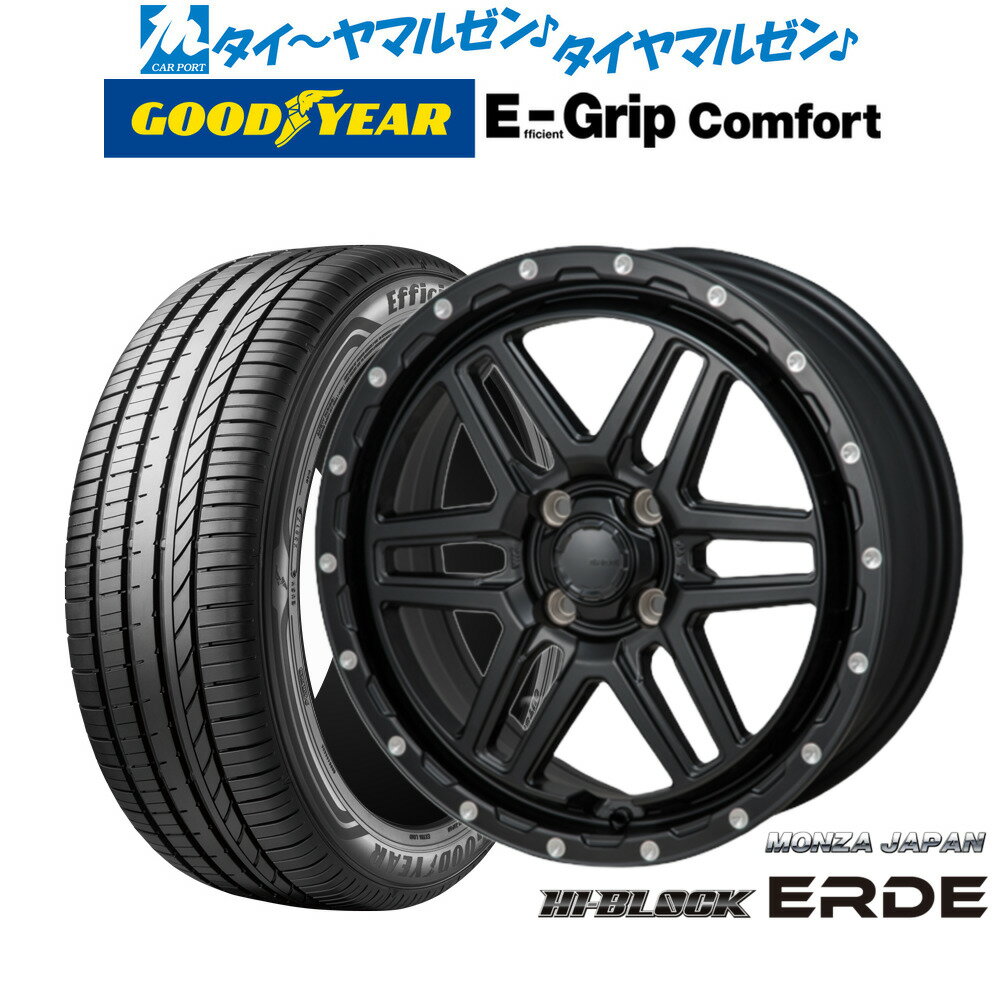 [6/22〜26]割引クーポン配布新品 サマータイヤ ホイール4本セットモンツァ ハイブロック エルデ16インチ 6.0Jグッドイヤー エフィシエント グリップ コンフォート195/45R16
