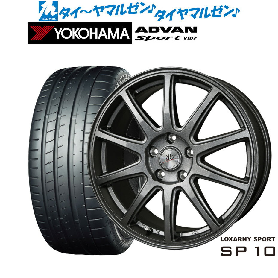 [SS限定]P最大46倍&クーポン配布新品 サマータイヤ ホイール4本セットBADX ロクサーニスポーツ SP1018インチ 7.5Jヨコハマ ADVAN アドバン Sport (V107)225/45R18