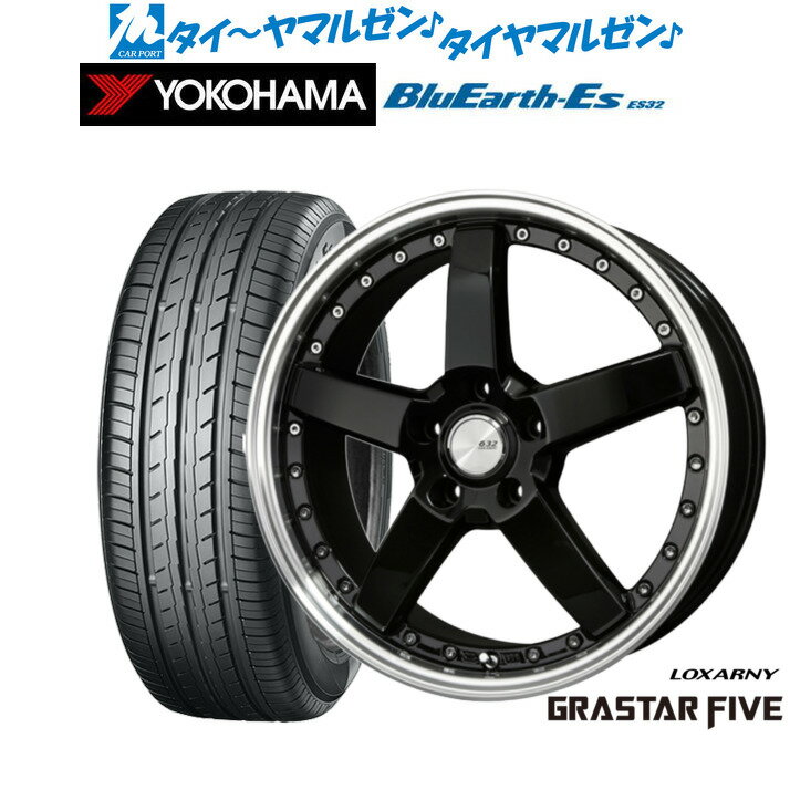 [6/15]割引クーポン配布新品 サマータイヤ ホイール4本セットBADX ロクサーニ グラスターファイブ18インチ 7.0Jヨコハマ BluEarth-ES ブルーアースイーエス ES32225/40R18