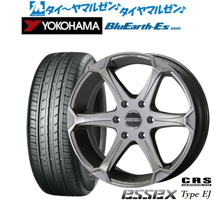 [マラソン期間]割引クーポン配布新品 サマータイヤ ホイール4本セットCRS ESSEX エセックス EJ-1818インチ 8.0Jヨコハマ BluEarth-ES ブルーアースイーエス ES32225/50R18