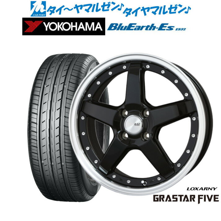 [12/1]ストアポイント5倍！新品 サマータイヤ ホイール4本セットBADX ロクサーニ グラスターファイブ15インチ 4.5Jヨコハマ BluEarth-ES ブルーアースイーエス ES32165/50R15