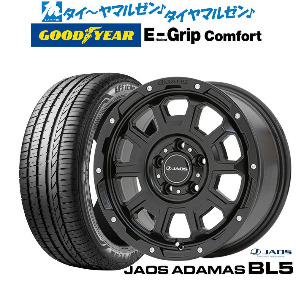 新品 サマータイヤ ホイール4本セットJAOS ジャオス アダマス BL518インチ 7.5Jグッドイヤー エフィシエント グリップ コンフォート215/55R18