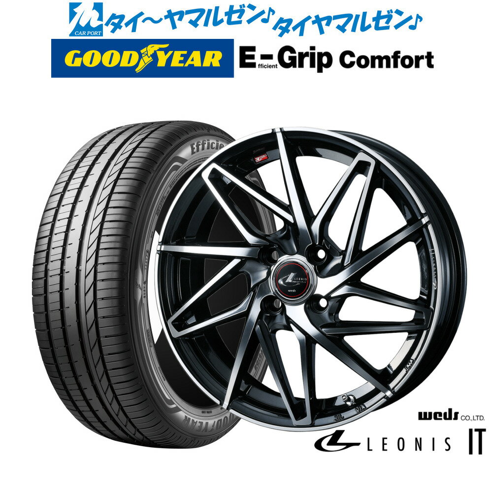 [6/22〜26]割引クーポン配布新品 サマータイヤ ホイール4本セットウェッズ レオニス IT16インチ 6.0Jグッドイヤー エフィシエント グリップ コンフォート195/45R16