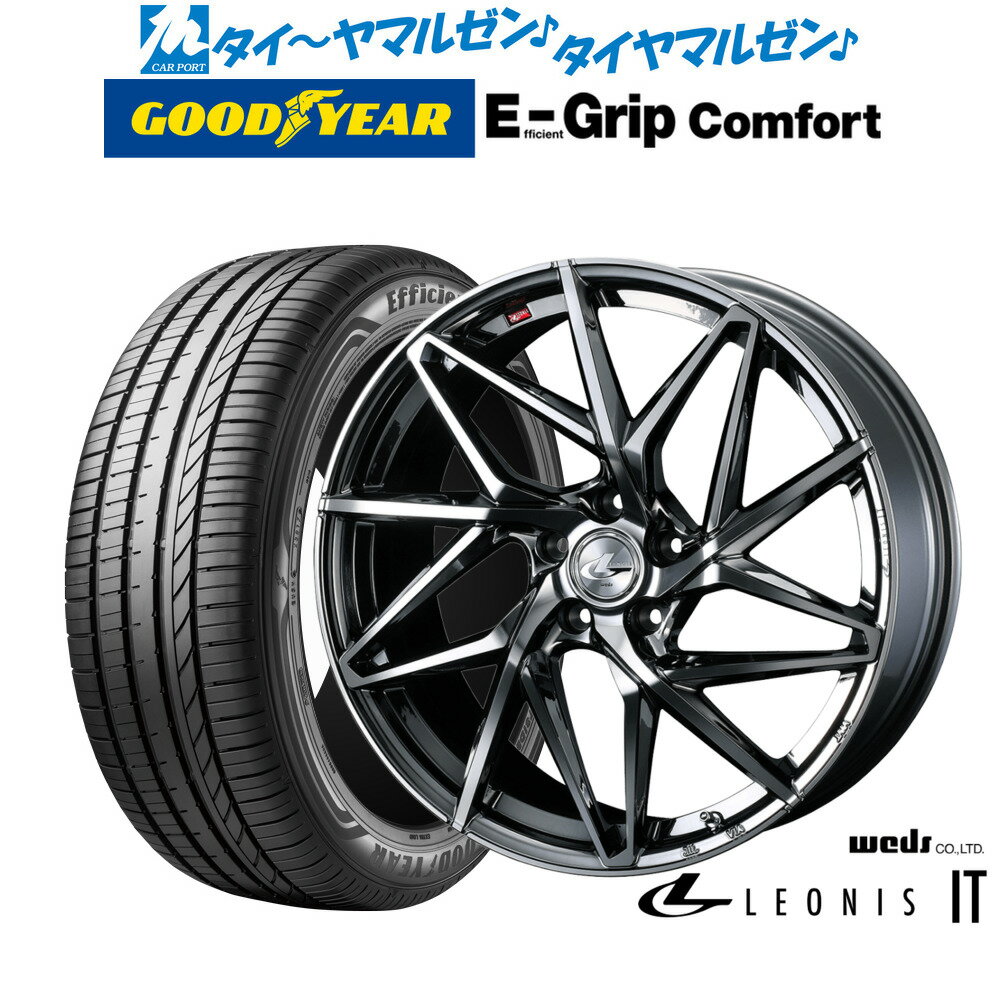 [6/22〜26]割引クーポン配布新品 サマータイヤ ホイール4本セットウェッズ レオニス IT18インチ 8.0Jグッドイヤー エフィシエント グリップ コンフォート215/40R18