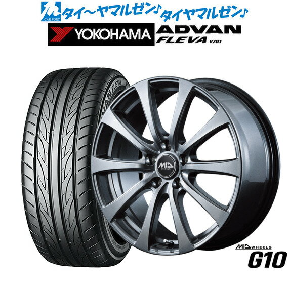 新品 サマータイヤ ホイール4本セットMID ホイールズ G1018インチ 7.5Jヨコハマ ADVAN アドバン フレバ V701235/50R18