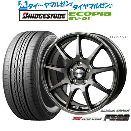 [マラソン期間]割引クーポン配布新品 サマータイヤ ホイール4本セットモンツァ Rバージョン FS9917インチ 7.0Jブリヂストン ECOPIA エコピア EV-01215/50R17