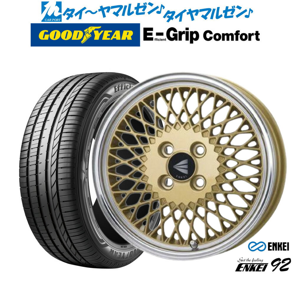 [6/22〜26]割引クーポン配布新品 サマータイヤ ホイール4本セットエンケイ 92 16インチ 6.5Jグッドイヤー エフィシエント グリップ コンフォート195/45R16
