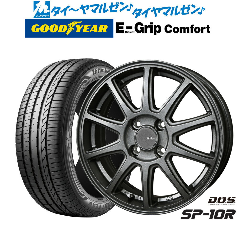 新品 サマータイヤ ホイール4本セットBADX D,O,S(DOS) SP-10R14インチ 4.5Jグッドイヤー エフィシエント グリップ コンフォート155/65R14