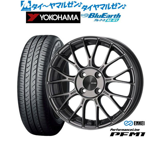 [4/1]ストアポイント5倍！新品 サマータイヤ ホイール4本セットエンケイ PFM116インチ 6.5Jヨコハマ BluEarth ブルーアース (AE-01)175/60R16
