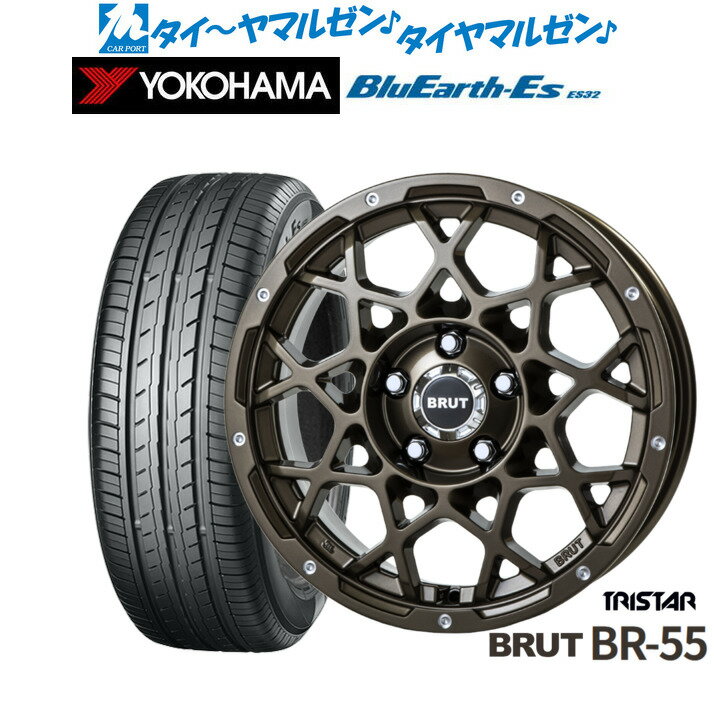 [マラソン期間]P最大42倍&クーポン配布新品 サマータイヤ ホイール4本セットトライスター BRUT BR-5517インチ 7.5Jヨコハマ BluEarth-ES ブルーアースイーエス ES32215/45R17