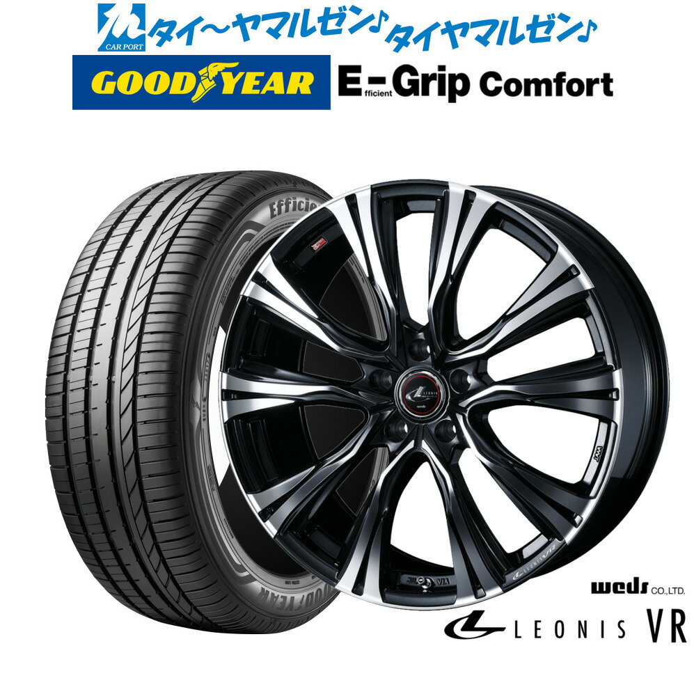[SS期間]割引クーポン配布新品 サマータイヤ ホイール4本セットウェッズ レオニス VR18インチ 7.0Jグッドイヤー エフィシエント グリップ コンフォート215/45R18