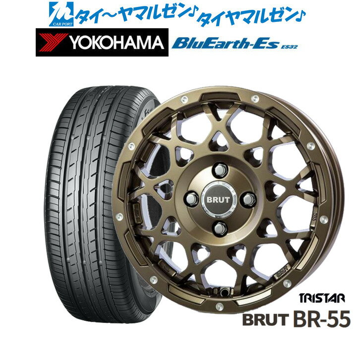 [6月20日]割引クーポン配布新品 サマータイヤ ホイール4本セットトライスター BRUT BR-5514インチ 5.0Jヨコハマ BluEarth-ES ブルーアースイーエス ES32155/55R14
