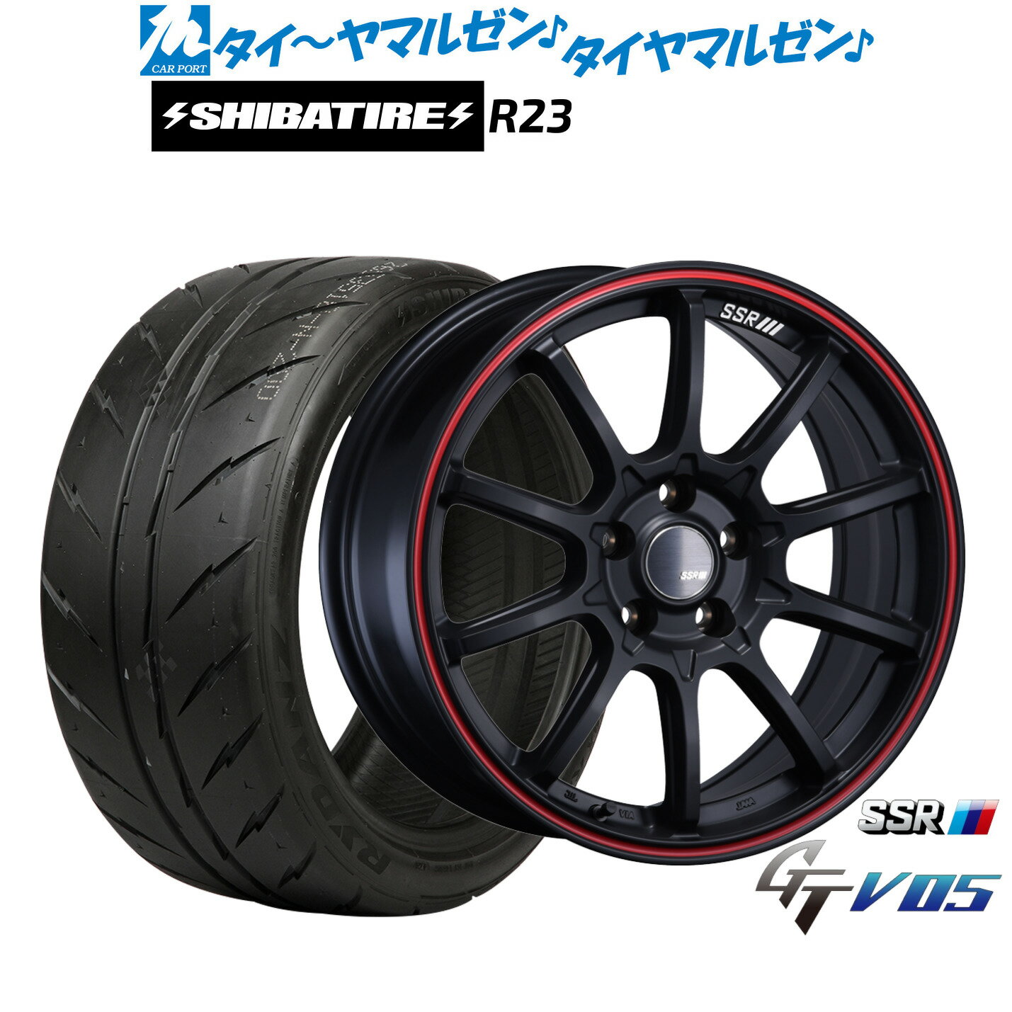 [5と0のつく日]割引クーポン配布新品 サマータイヤ ホイール4本セットタナベ SSR GT V0518インチ 7.5JSHIBATIRE シバタイヤ 300 (R23)215/40R18