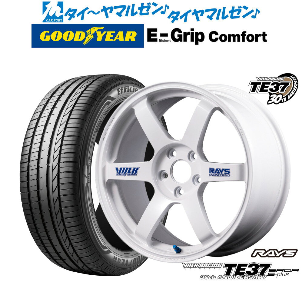 新品 サマータイヤ ホイール4本セットレイズ ボルクレーシング TE37 サーガ S-plus 30TH STICKER Ver.20インチ 8.5Jグッドイヤー エフィシエント グリップ コンフォート245/35R20
