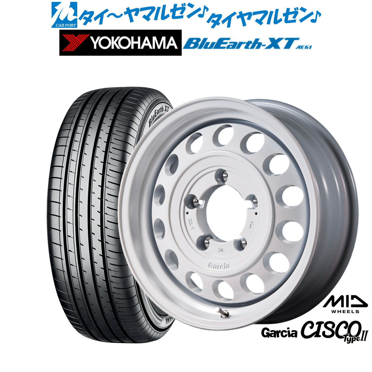 [大感謝祭]割引クーポン配布新品 サマータイヤ ホイール4本セットMID ホイールズ ガルシア シスコ Type216インチ 5.5Jヨコハマ BluEarth ブルーアース XT (AE61)215/70R16