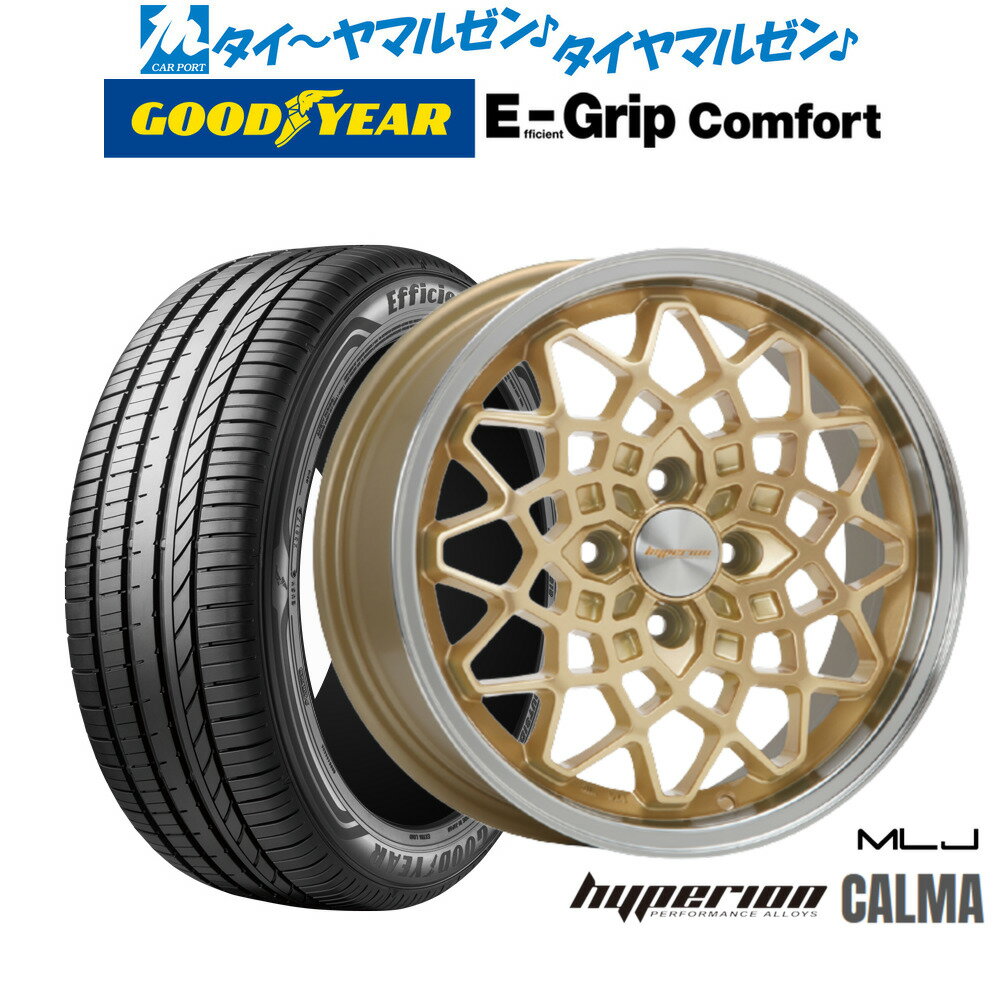 [6/22〜26]割引クーポン配布新品 サマータイヤ ホイール4本セットMLJ ハイペリオン カルマ14インチ 5.0Jグッドイヤー エフィシエント グリップ コンフォート155/55R14