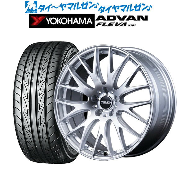 新品 サマータイヤ ホイール4本セットレイズ HOMURA ホムラ 2×9 Plus18インチ 7.5Jヨコハマ ADVAN アドバン フレバ V701225/50R18
