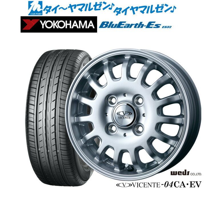 [6/15]割引クーポン配布新品 サマータイヤ ホイール4本セットウェッズ ヴィセンテ 04 EV (スズキ エブリィ用)13インチ 4.5Jヨコハマ BluEarth-ES ブルーアースイーエス ES32155/65R13