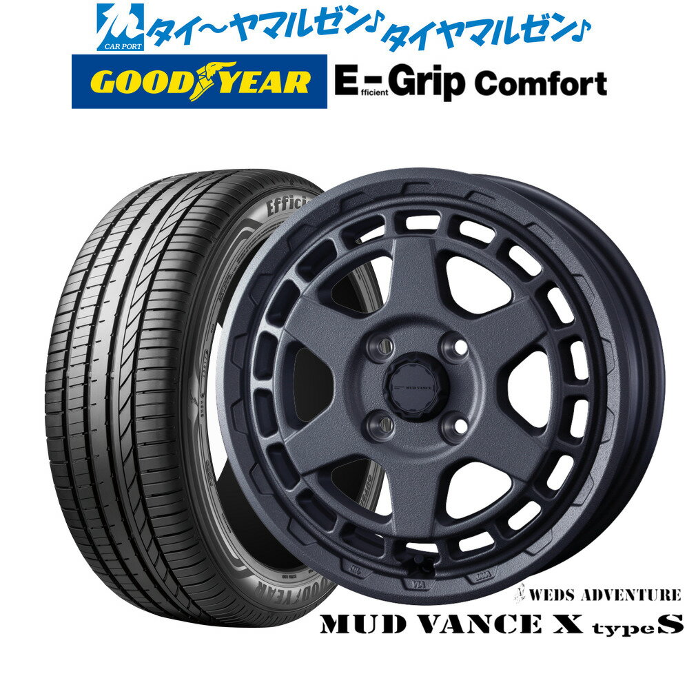 [6/22〜26]割引クーポン配布新品 サマータイヤ ホイール4本セットウェッズ アドベンチャー マッドヴァンス X タイプS14インチ 4.5Jグッドイヤー エフィシエント グリップ コンフォート165/55R14
