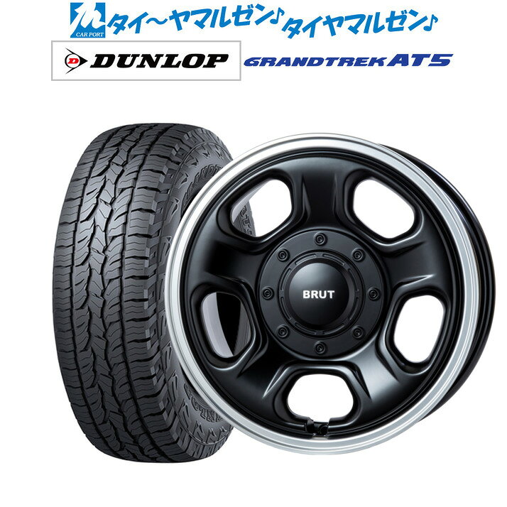 [マラソン期間]割引クーポン配布新品 オフロードタイヤ ホイール4本セットトライスター BRUT BR-3316インチ 6.5Jダンロップ GRANDTREK グラントレック AT5215/65R16