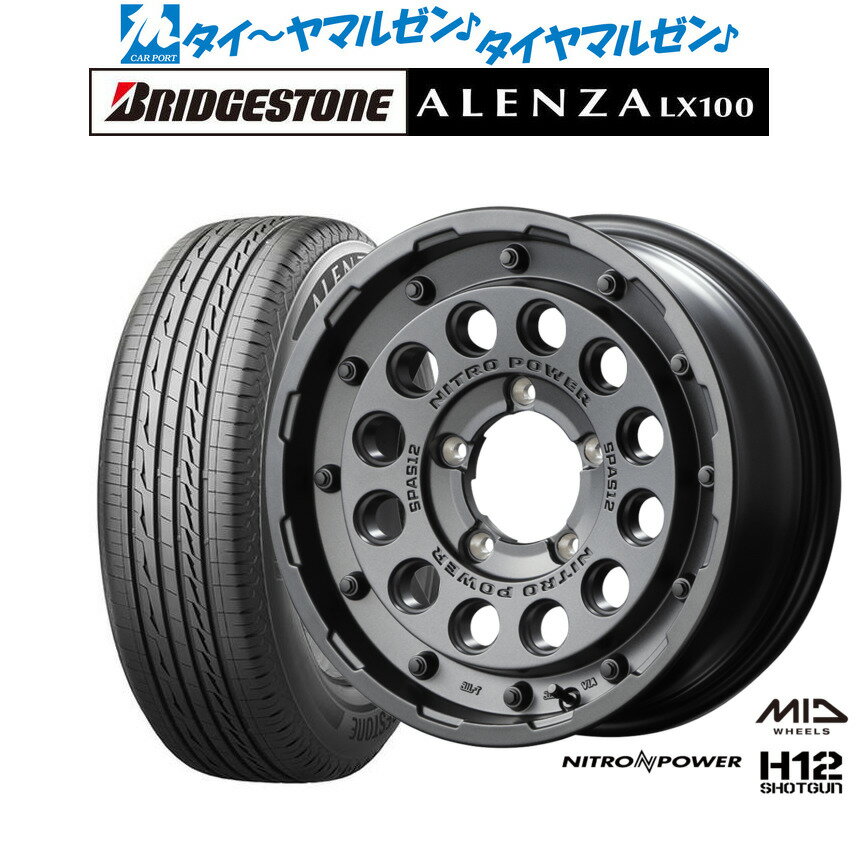 新品 サマータイヤ ホイール4本セットMID ナイトロパワー H12 ショットガン16インチ 5.5Jブリヂストン ALENZA アレンザ LX100175/80R16