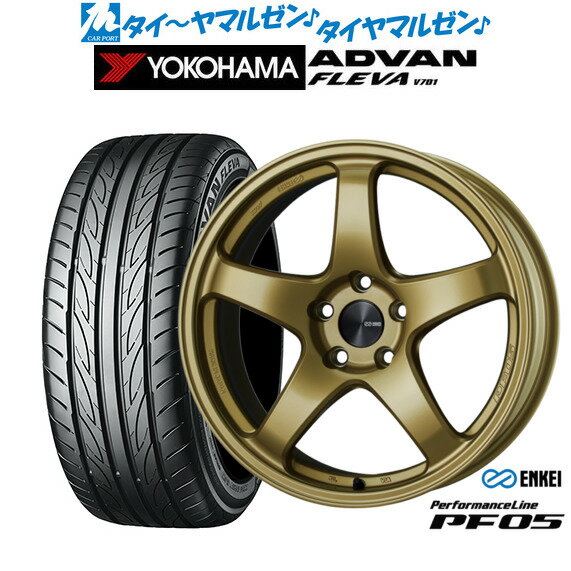 [SS期間]割引クーポン配布新品 サマータイヤ ホイール4本セットエンケイ PF0517インチ 7.0Jヨコハマ ADVAN アドバン フレバ V701205/40R17