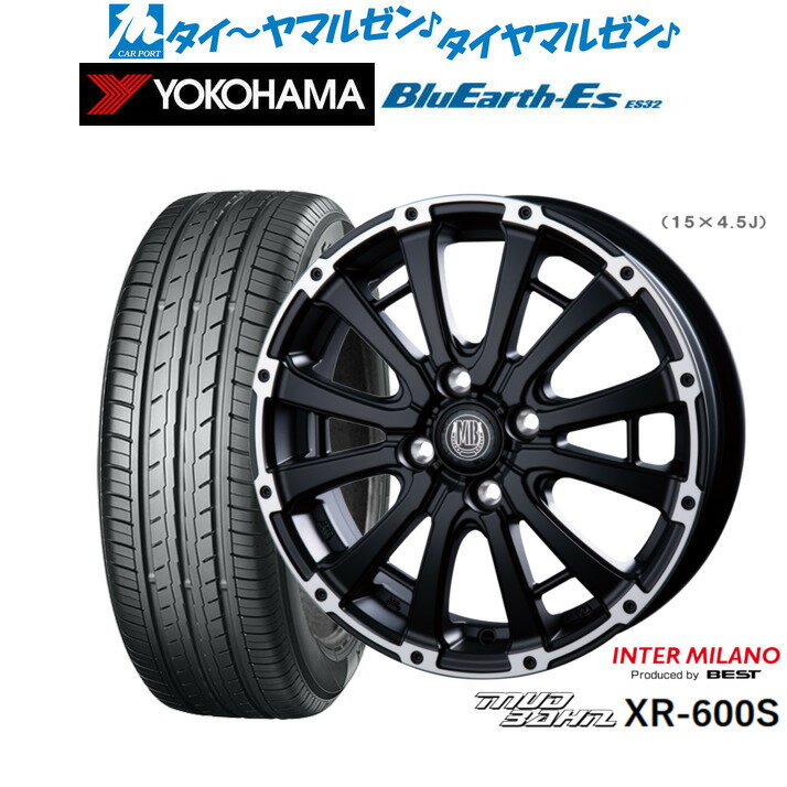 [6/22〜26]割引クーポン配布新品 サマータイヤ ホイール4本セットインターミラノ マッドバーン XR-600S14インチ 4.5Jヨコハマ BluEarth-ES ブルーアースイーエス ES32155/65R14