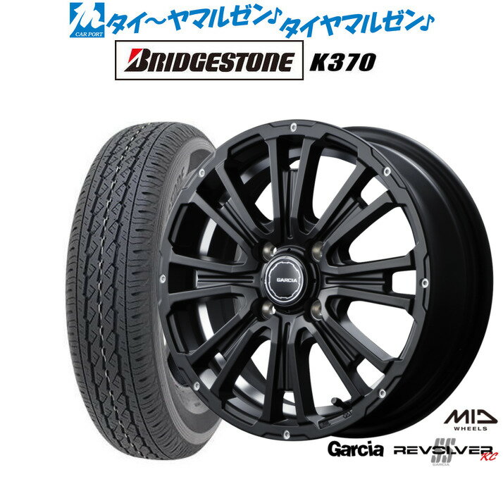 [6/18]最大100%ポイントバック！要エントリー新品 サマータイヤ ホイール4本セットMID ガルシア SSリボルバー KC12インチ 4.0Jブリヂストン K370 145/80R12