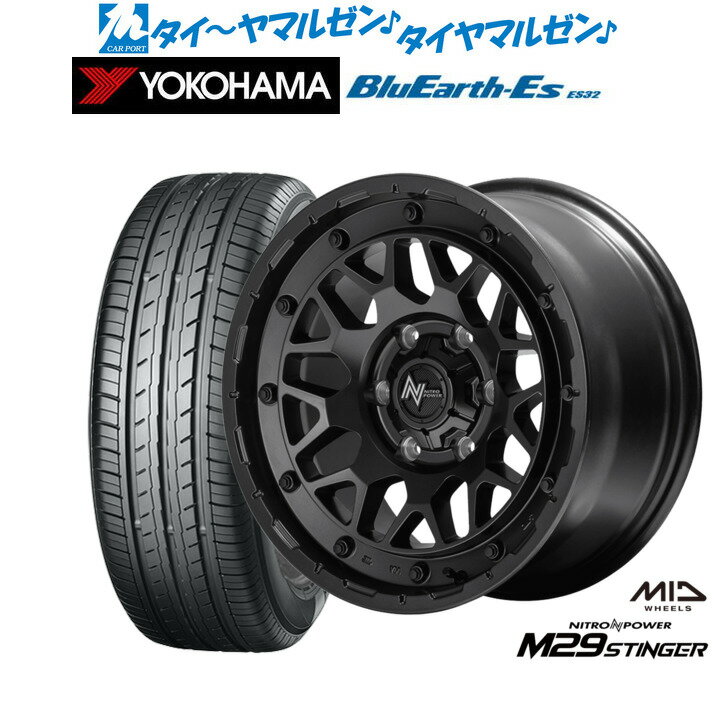 [マラソン期間]割引クーポン配布新品 サマータイヤ ホイール4本セットMID ナイトロパワー M29 スティンガー17インチ 6.5Jヨコハマ BluEarth-ES ブルーアースイーエス ES32215/60R17