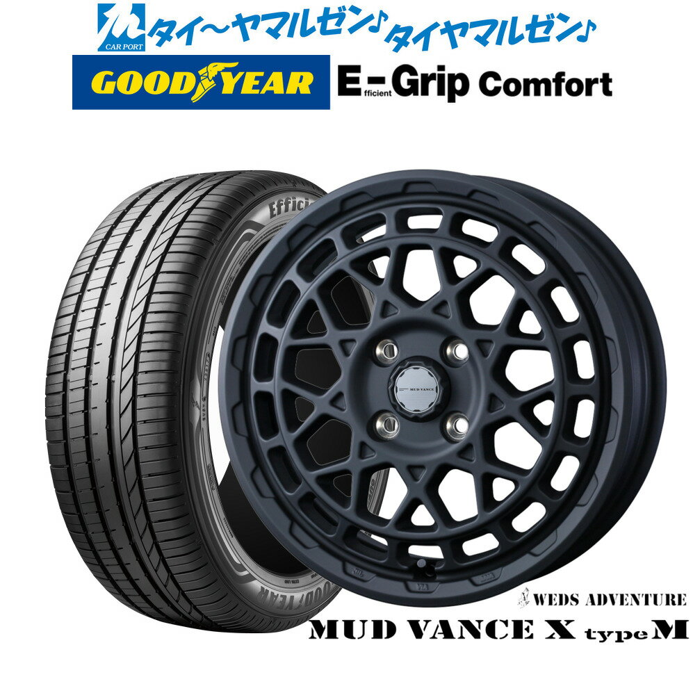 [6/22〜26]割引クーポン配布新品 サマータイヤ ホイール4本セットウェッズ アドベンチャー マッドヴァンス X タイプM14インチ 4.5Jグッドイヤー エフィシエント グリップ コンフォート155/65R14