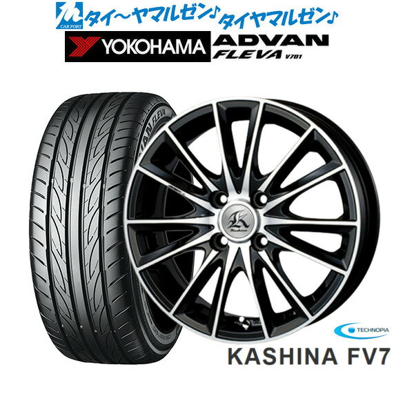 [6/22〜26]割引クーポン配布新品 サマータイヤ ホイール4本セットテクノピア カシーナ FV-715インチ 5.0Jヨコハマ ADVAN アドバン フレバ V701165/55R15