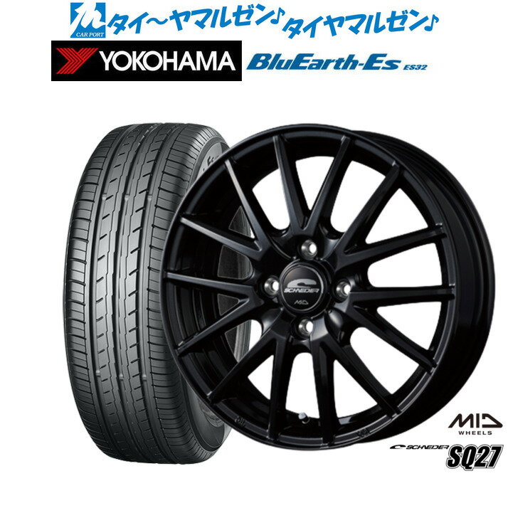 [6/15]割引クーポン配布新品 サマータイヤ ホイール4本セットMID シュナイダー SQ2712インチ 4.0Jヨコハマ BluEarth-ES ブルーアースイーエス ES32145/80R12