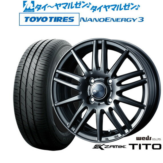 [6月20日]割引クーポン配布新品 サマータイヤ ホイール4本セットウェッズ ザミック ティート13インチ 4.0Jトーヨータイヤ NANOENERGY ナノエナジー 3 155/65R13