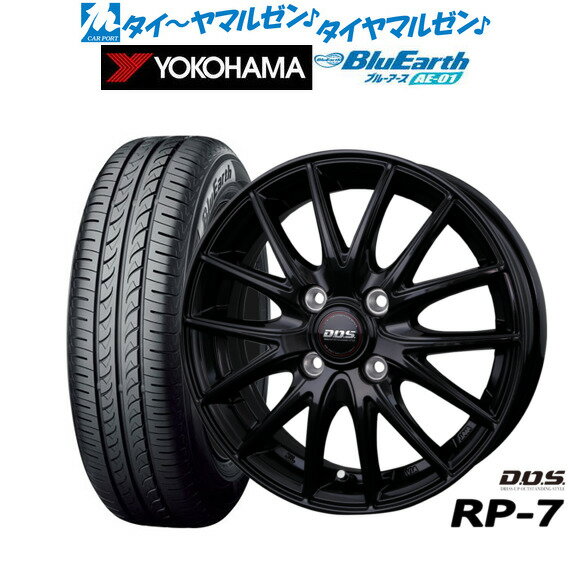 [6/18]最大100%ポイントバック！要エントリー新品 サマータイヤ ホイール4本セットBADX D,O,S(DOS) RP-715インチ 4.5Jヨコハマ BluEarth ブルーアース (AE-01)165/55R15