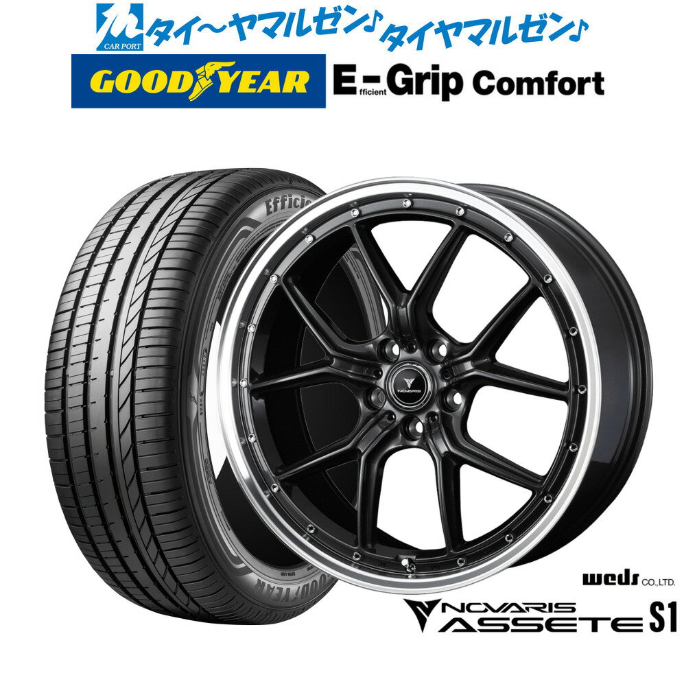 [6/18]最大100%ポイントバック！要エントリー新品 サマータイヤ ホイール4本セットウェッズ ノヴァリス アセット S118インチ 7.5Jグッドイヤー エフィシエント グリップ コンフォート215/40R18