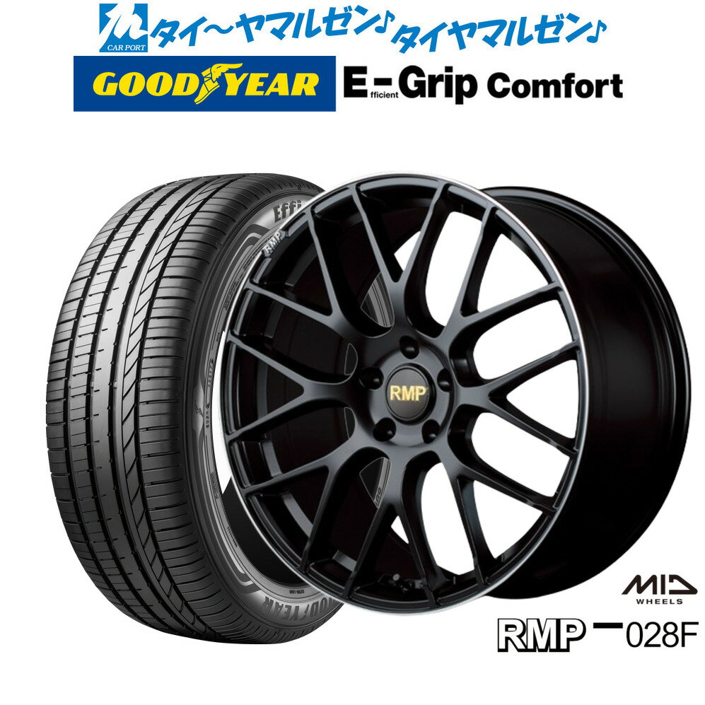 [6/22〜26]割引クーポン配布新品 サマータイヤ ホイール4本セットMID RMP 028F18インチ 7.0Jグッドイヤー エフィシエント グリップ コンフォート215/45R18