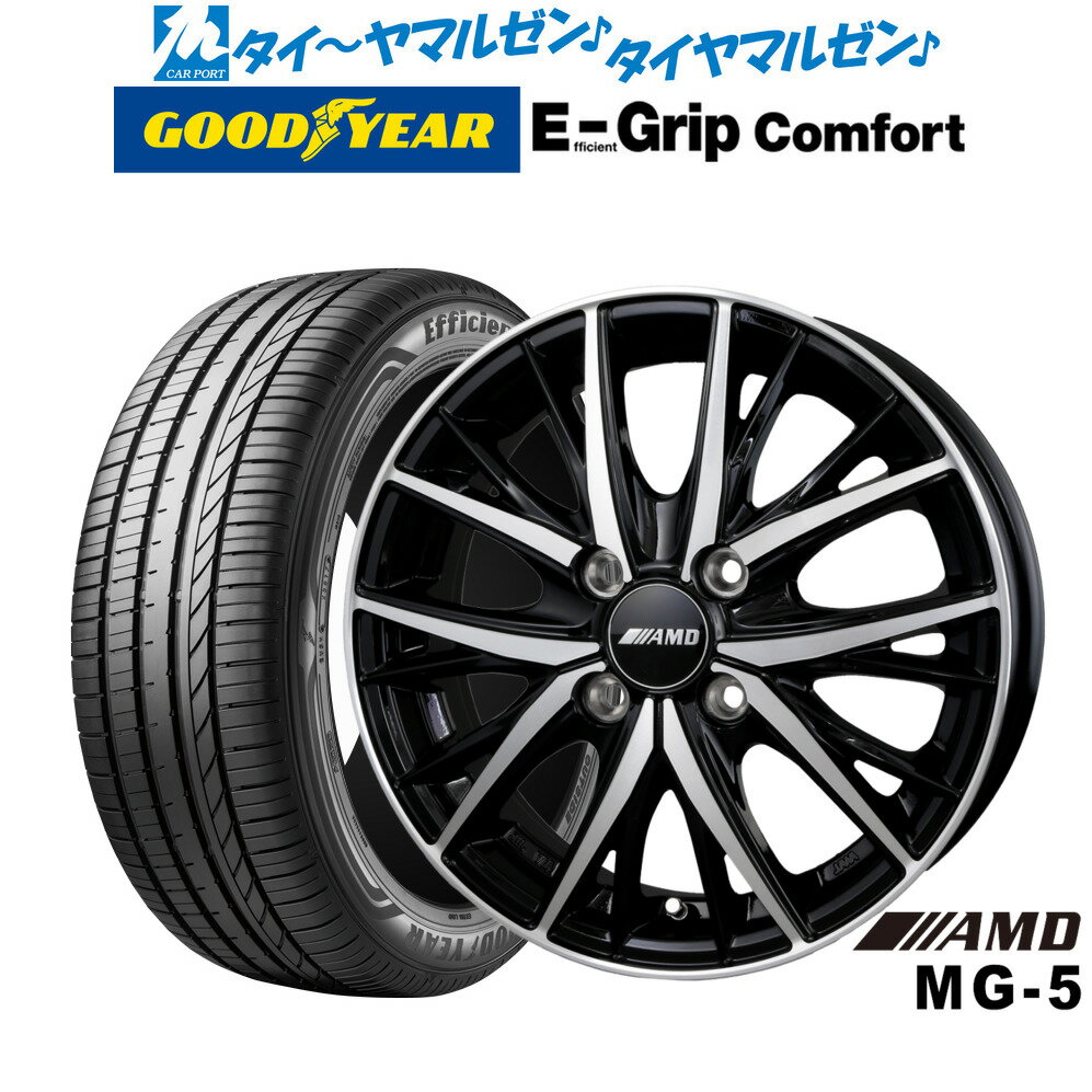 [6/15]割引クーポン配布新品 サマータイヤ ホイール4本セットBADX AMD MG-515インチ 4.5Jグッドイヤー エフィシエント グリップ コンフォート165/50R15