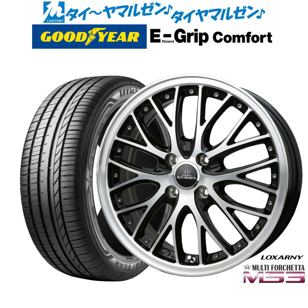 [6/22〜26]割引クーポン配布新品 サマータイヤ ホイール4本セットBADX ロクサーニ マルチフォルケッタ MS315インチ 4.5Jグッドイヤー エフィシエント グリップ コンフォート165/55R15